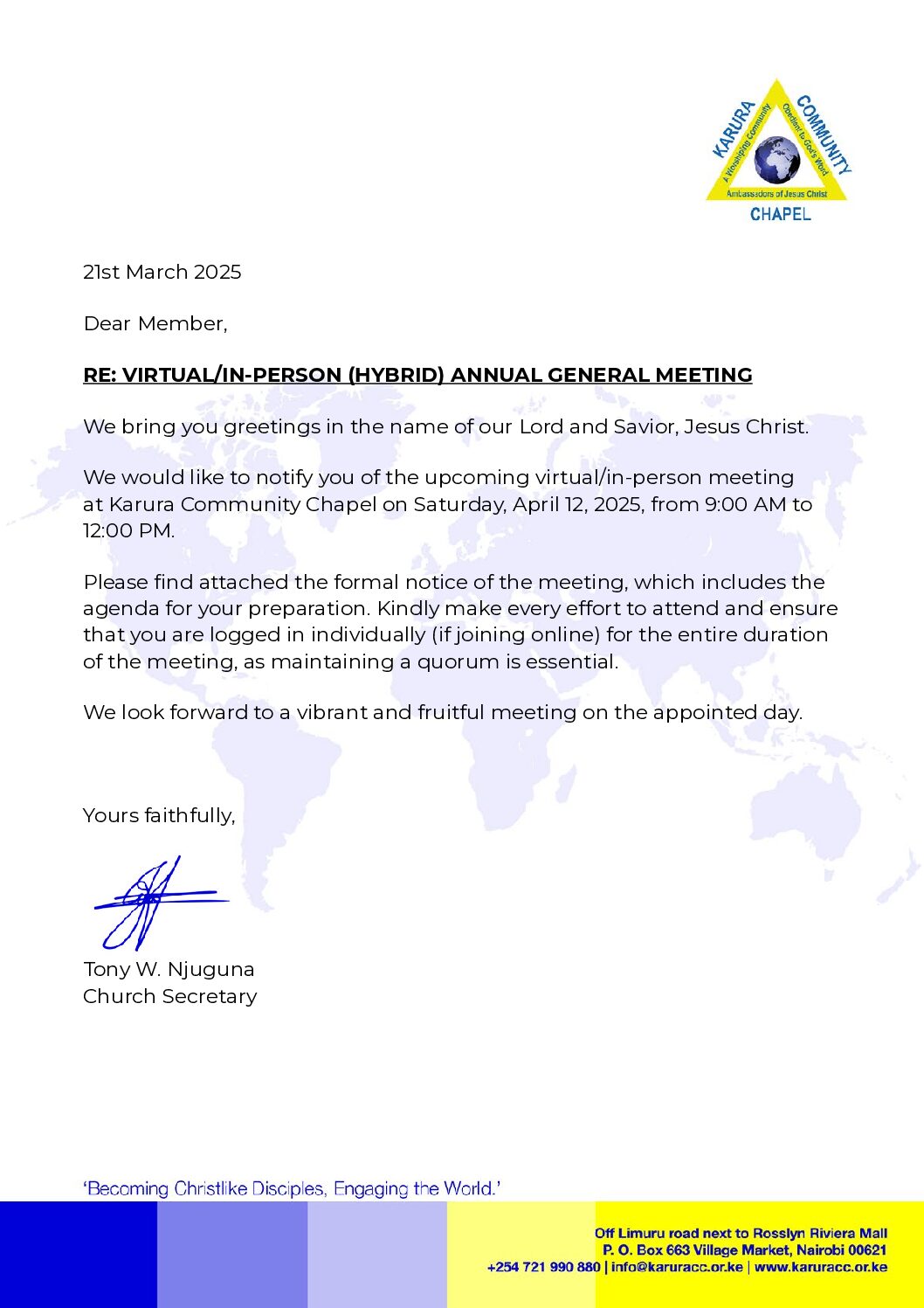 AGM 2025 Letter